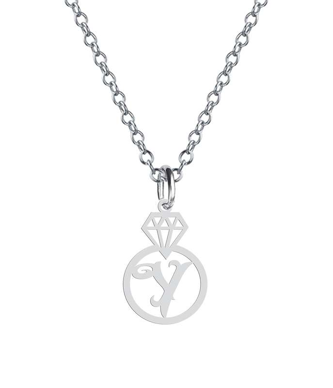 گردنبند نقره زنانه هایکا مدل الماس و حرف y کد n.ha2-859