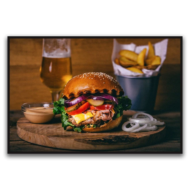 تابلو نوری بکلیت طرح فست فودی برگر مدل B-D1124