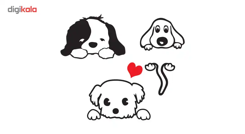 استیکر کلید پریز گراسیپا طرح سگ ها بسته 3 عددی