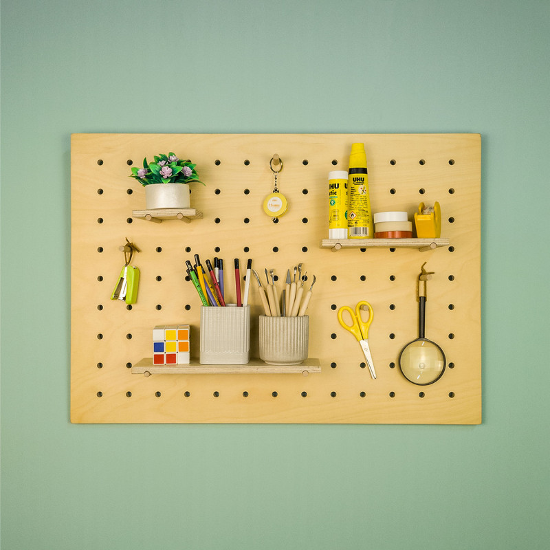 شلف دیواری مدل پگ بورد مستطیلی شلف دیواری مدل پگ بورد مستطیلی