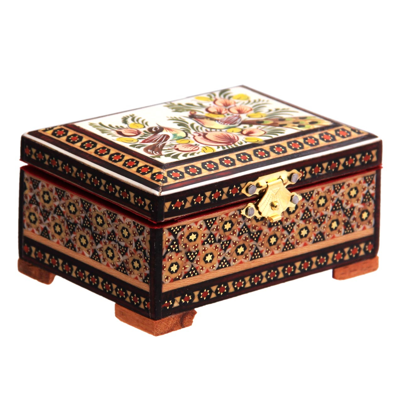 جعبه جواهرات خاتم کاری  کد dkh50