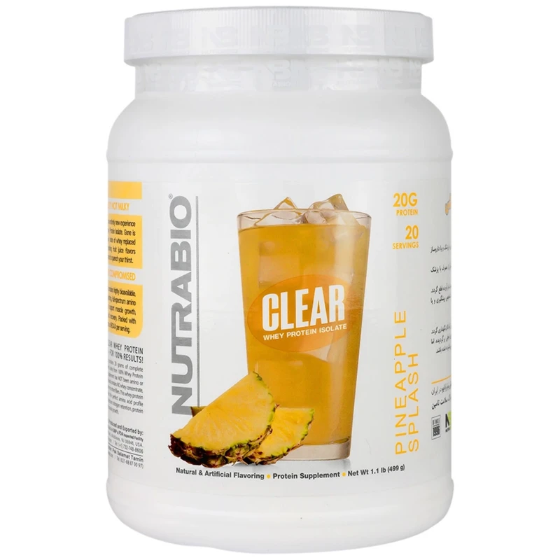 پروتئین وی کلیر ایزوله با طعم آناناس نوترابایو - 494 گرم