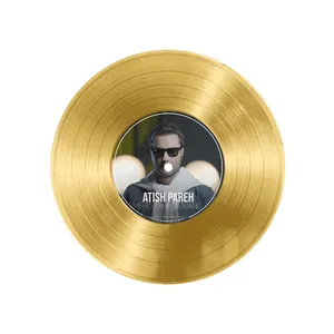 تابلو نیپ آرت طرح دیسک گرامافون مدل 9200 فریم طلایی 