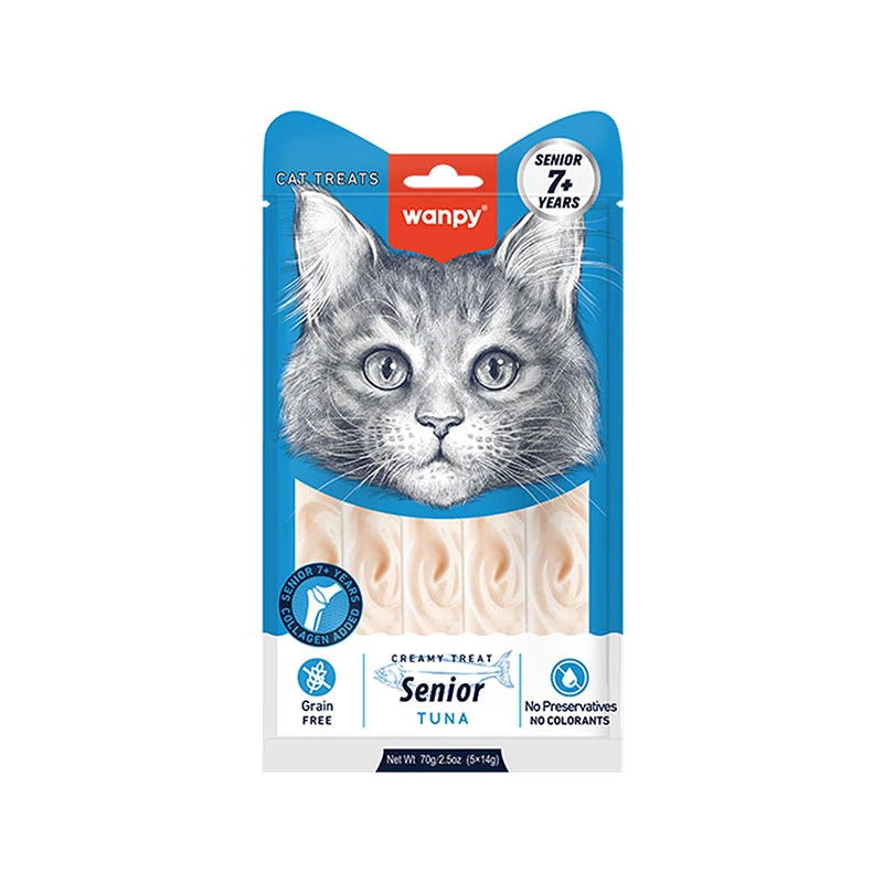 بستنی گربه ونپی مدل Creamy Treat Senior طعم مرغ وزن 70 گرم
