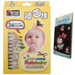 پاستل روغنی 36 رنگ مدل Hello Baby کد Y11 به همراه دفترچه