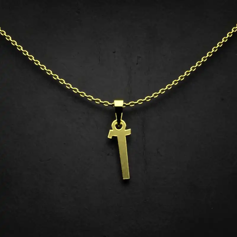 گردنبند طلا 18 عیار زنانه مدوپد مدل حرف آ کد I3-1-1461