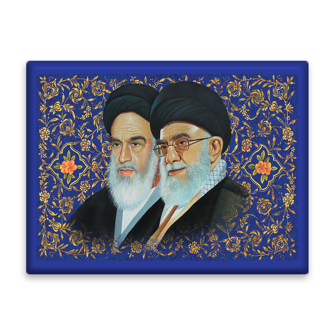 کاشی اطلس آبی  طرح امام خامنه ای و خمینی مدل T5246