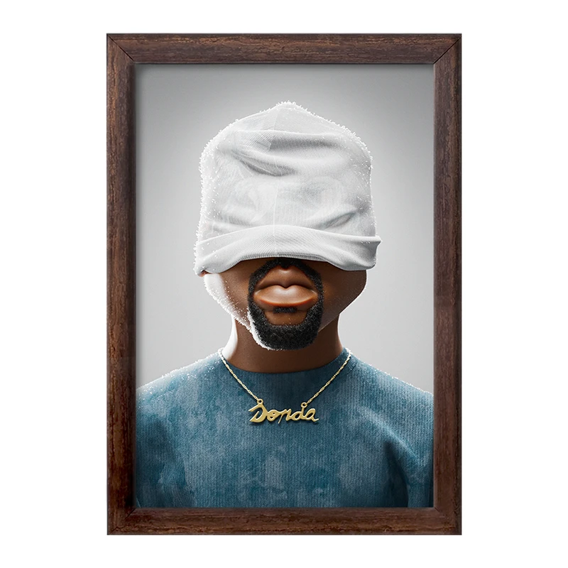 تابلو خندالو طرح کانیه وست (Kanye West) کد F759