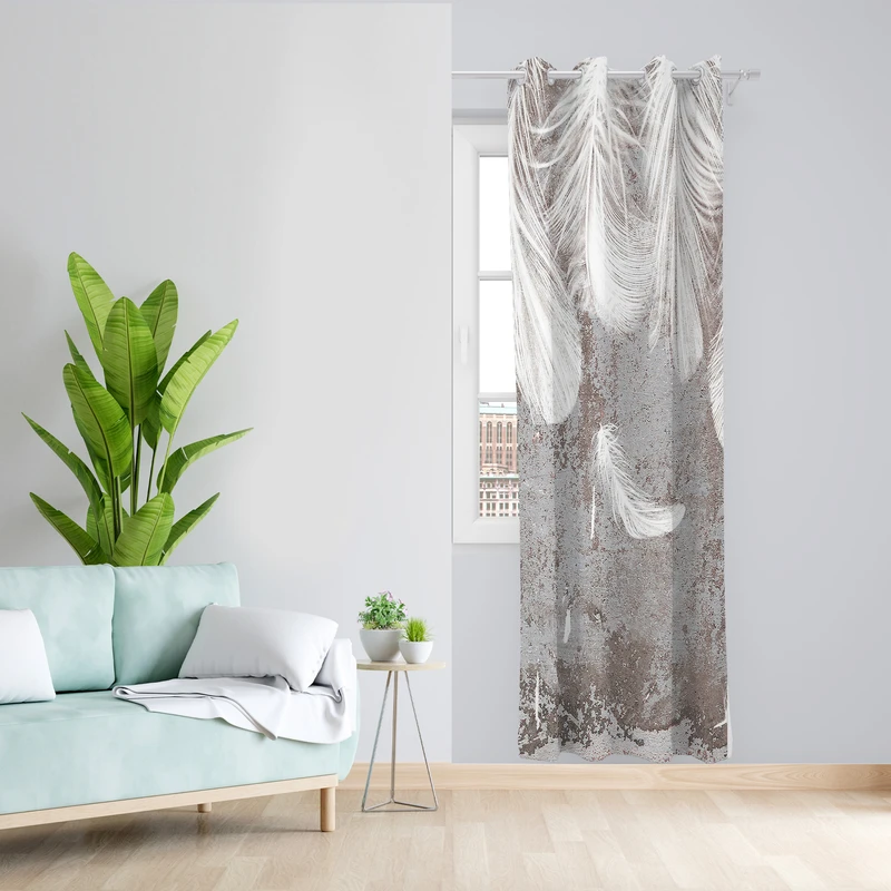 پرده طرح پر مدل مخمل پانچی کد 2552 z سایز 140x200 سانتی متر