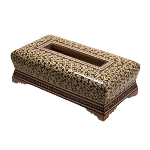 جعبه دستمال کاغذی خاتم کاری کد 00260