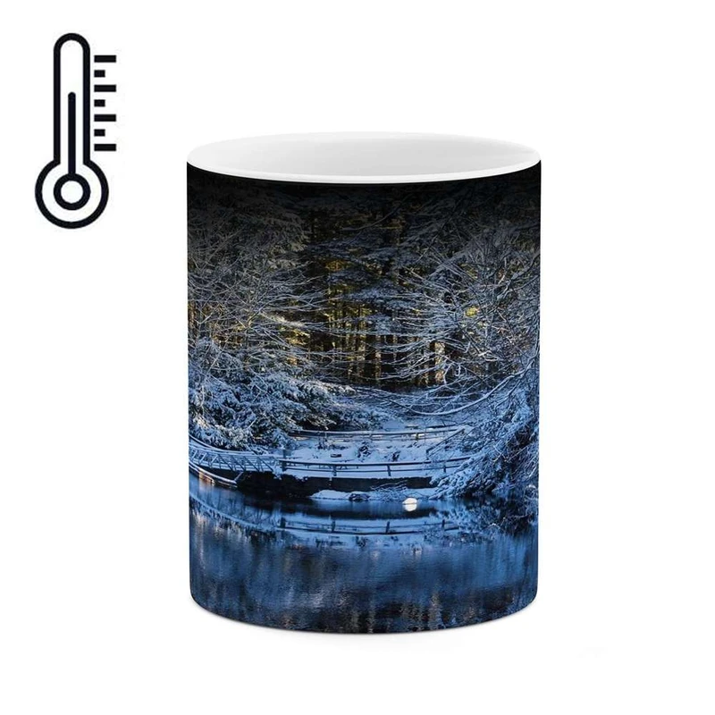 ماگ حرارتی کاکتی مدل منظره برفی کد mgh15026