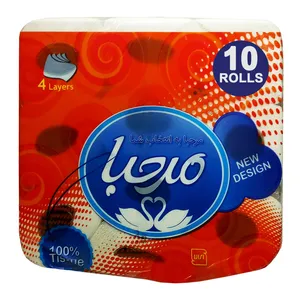 دستمال توالت 85 برگ مرحبا مدل MAR_TOILORANGI بسته 10 عددی