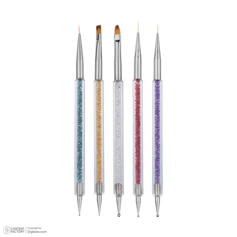 قلم موی کاشت ناخن مدل D2 مجموعه 5 عددی