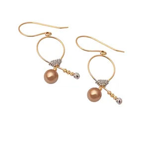 گوشواره طلا 18 عیار رزگالری کد N048