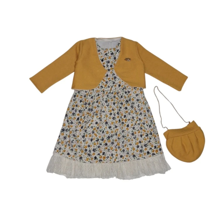 ست 3 تکه لباس دخترانه مدل گلی