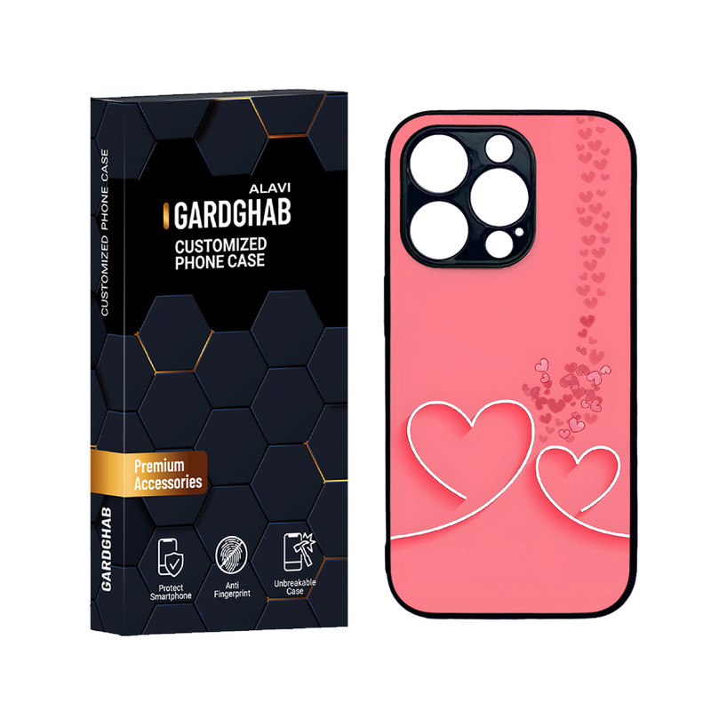 کاور گارد قاب علوی مدل دورژله  عاشقانه مناسب برای گوشی موبایل اپل iPhone 14 Pro Max
