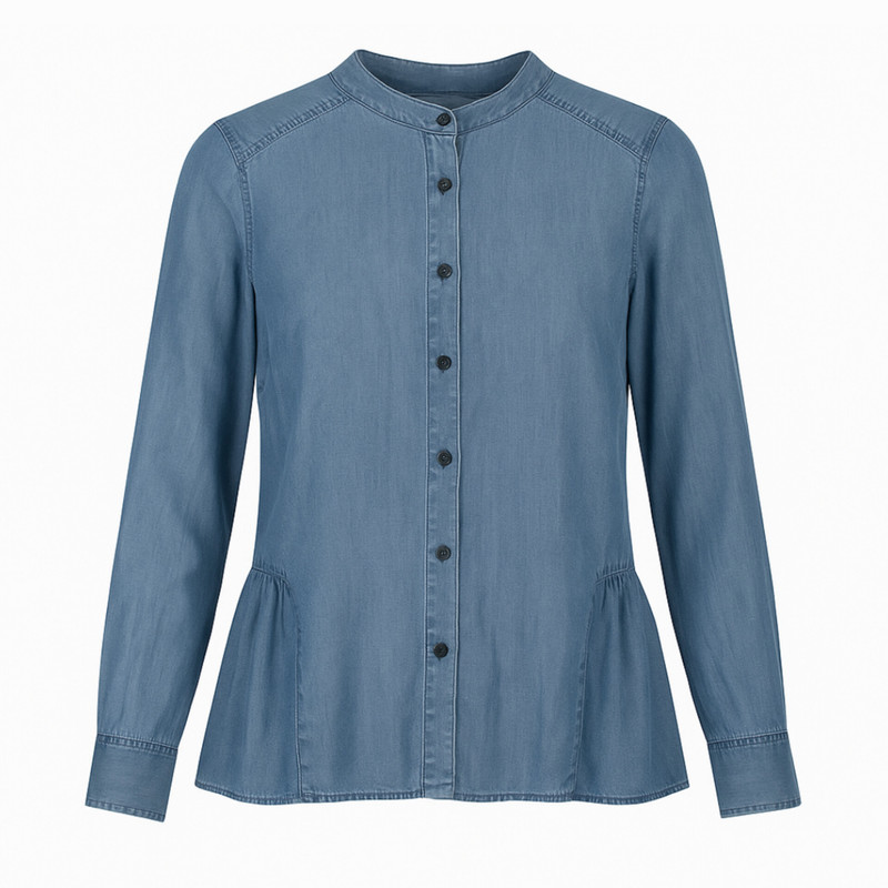 شومیز آستین بلند یقه ایستاده زنانه کد 1115