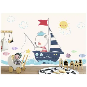 پوستر دیواری اتاق کودک مدل قایق 1037