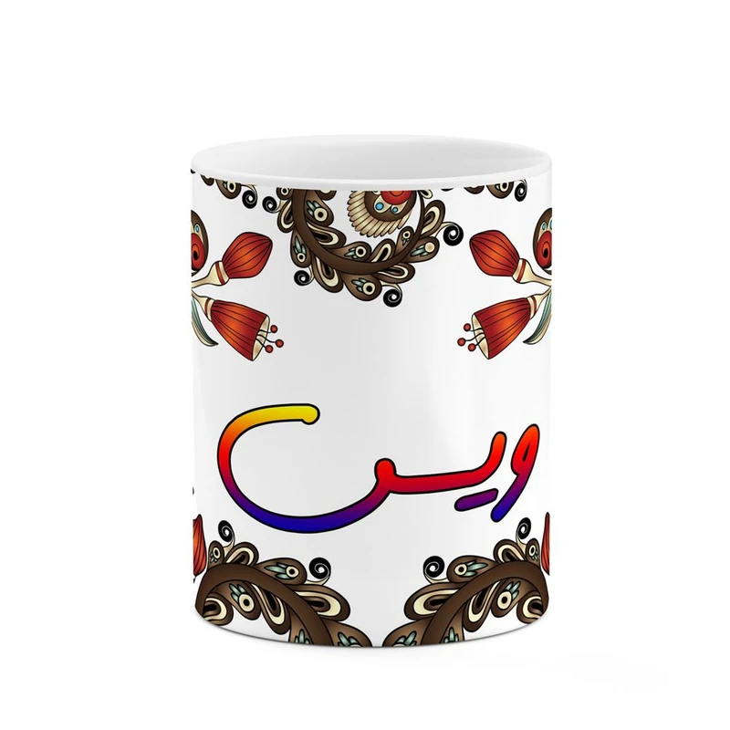 ماگ کاکتی مدل اسم ویس طرح سنتی گل و بته کد mgh48426