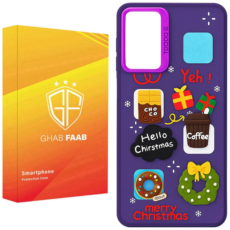 کاور قاب فاب مدل سوکول برجسته طرح دخترانه مناسب برای گوشی موبایل سامسونگ Galaxy A05