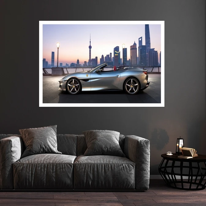 تابلو بکلیت طرح ماشین فراری مدل قاب شاسی W-s8933