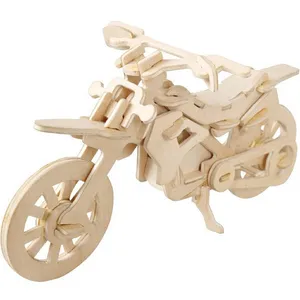پازل چوبی سه بعدی ژیکوباو موتور سیکلت کراس