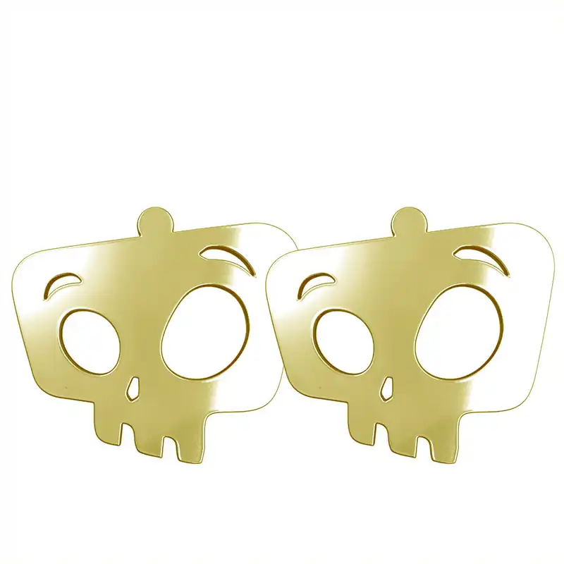 گوشواره طلا 18 عیار زنانه مدوپد مدل جمجمه کد GA1-15674