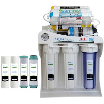 نقد و بررسی دستگاه تصفیه کننده آب آکوآ اسپرینگ مدل UF - SF4800 به همراه فیلتر مجموعه 4 عددی توسط خریداران