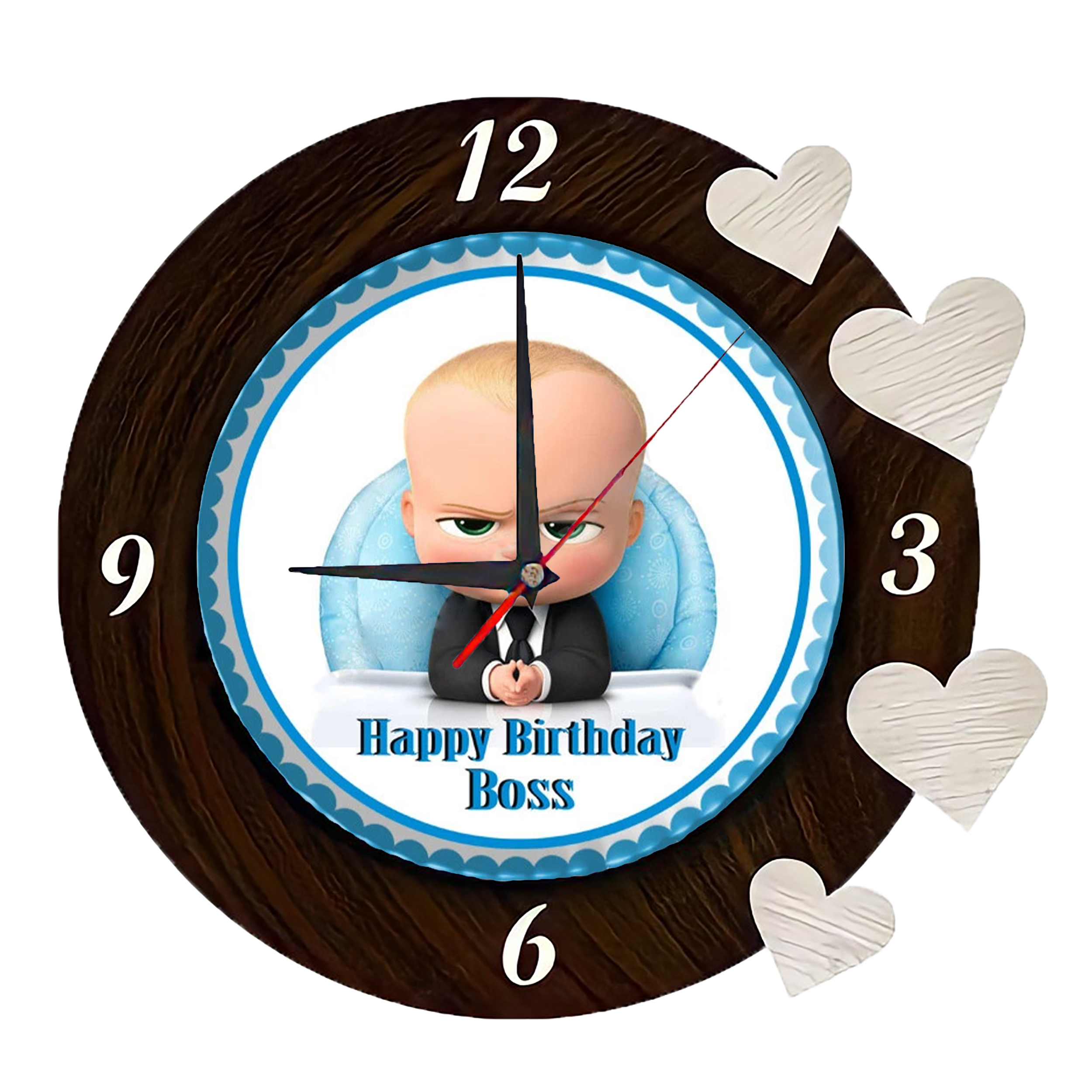 ساعت دیواری کودک مدل تولدی بچه رئیس 023