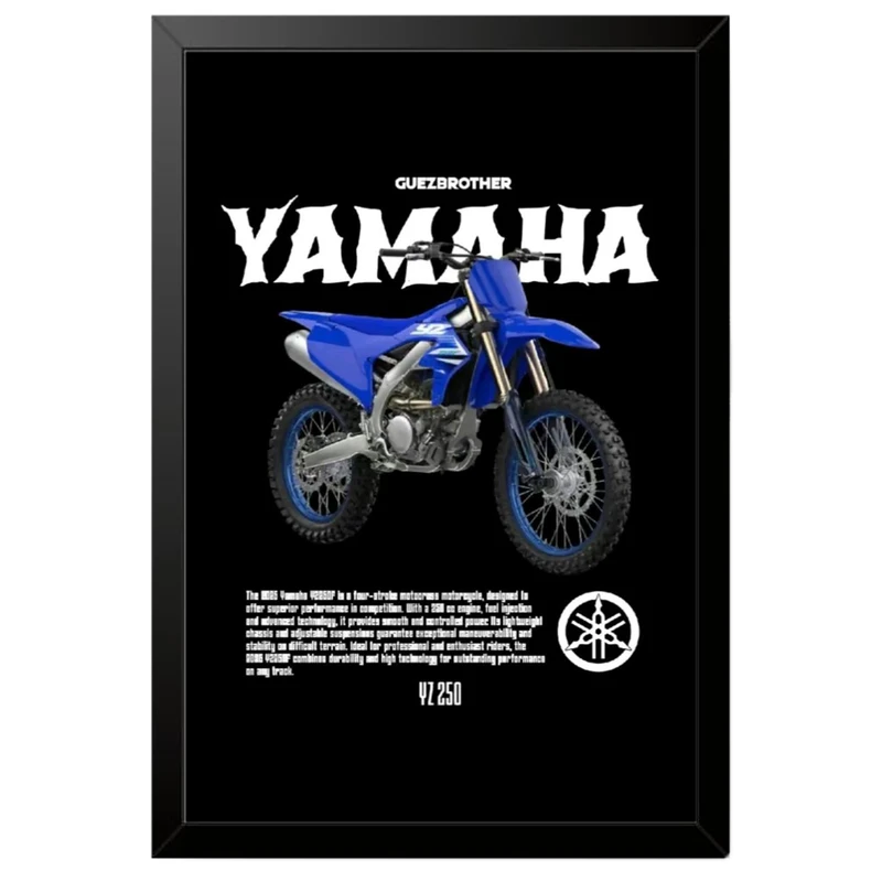 تابلو بکلیت طرح موتور یاماها YAMAHA YZ250F مدل B-po1971 فریم مشکی