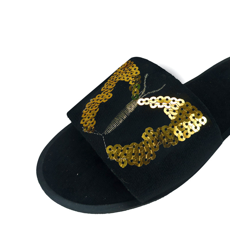 صندل زنانه سیی مدل پروانه ای کد 1716.1