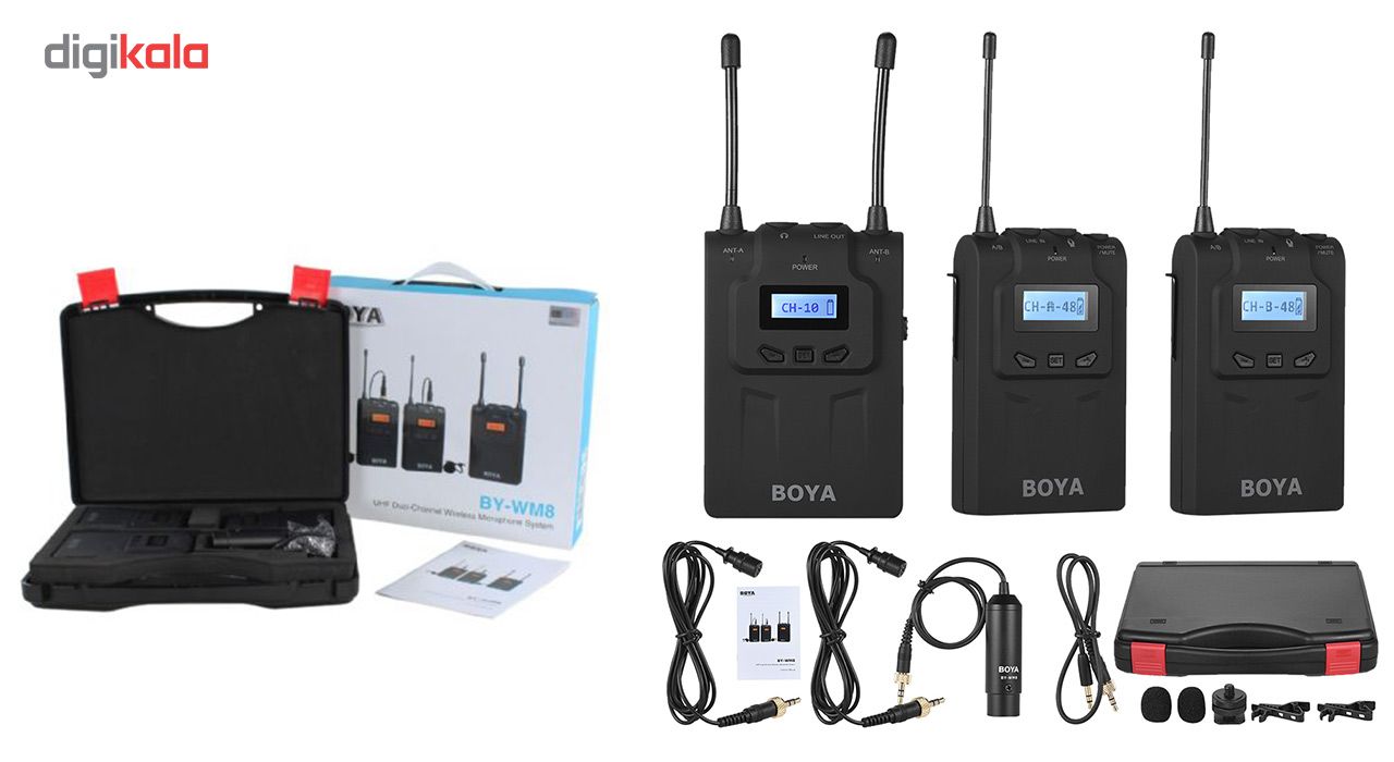 میکروفون بی سیم بویا مدل BY-WM8 Dual Channel UHF