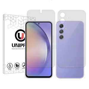 UNIPRO Explosion Proof model transparent screen protector suitable for Samsung Galaxy A54 mobile phone along with the back protector
