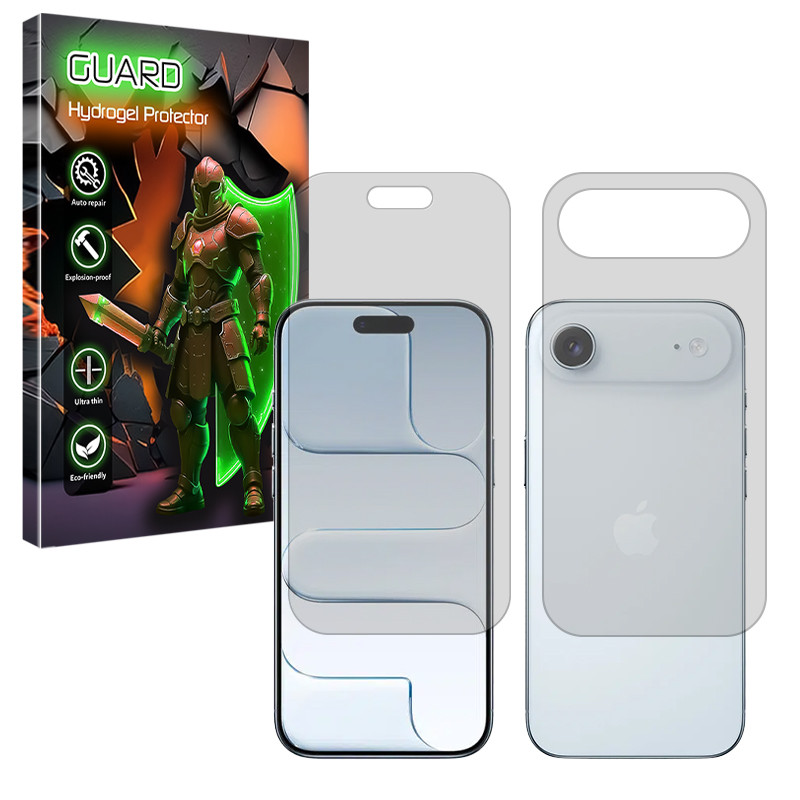 محافظ صفحه نمایش شفاف گارد مدل Tough مناسب برای گوشی موبایل اپل iPhone Air به همراه محافظ پشت گوشی