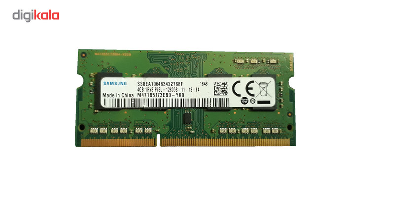 رم سامسونگ DDR3L تک کاناله 1600 مگاهرتز CL11 مدل M471B5173EB0-YKO ظرفیت 4 گیگابایت