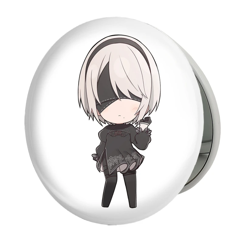 آینه جیبی خندالو طرح بازی نیر اتوماتا (Nier Automata)  مدل تاشو کد 31590