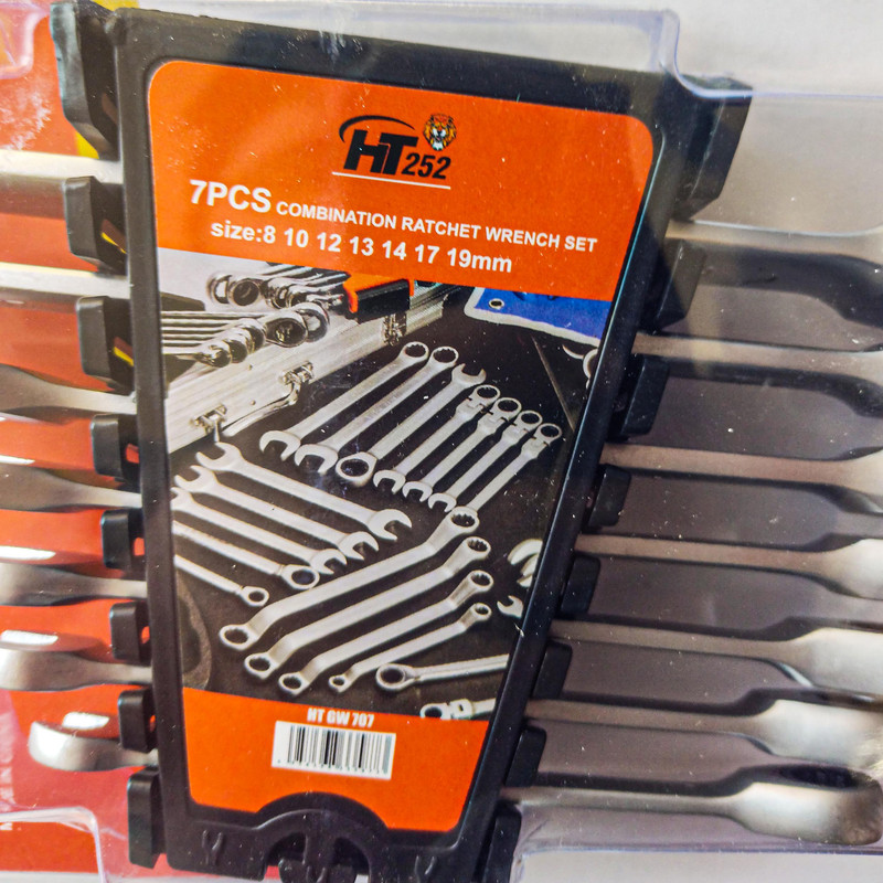 آچار یکسر جغجغه ای اچ تی مدل HT .GW707 مجموعه 7 عددی