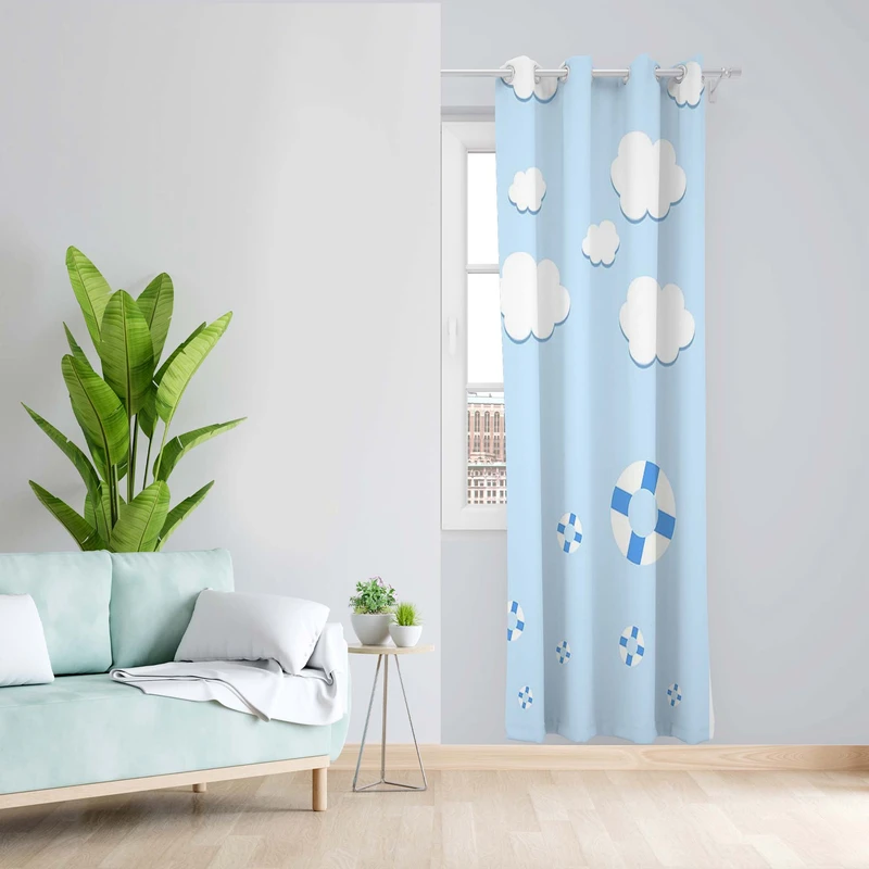 پرده طرح کودک مدل مخمل پانچی کد 5038 z سایز 140x200 سانتی متر