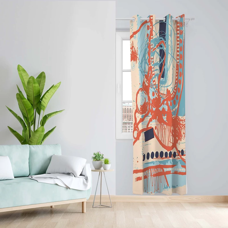 پرده مدل مخمل پانچی کد 5561R z سایز 140x200 سانتی متر