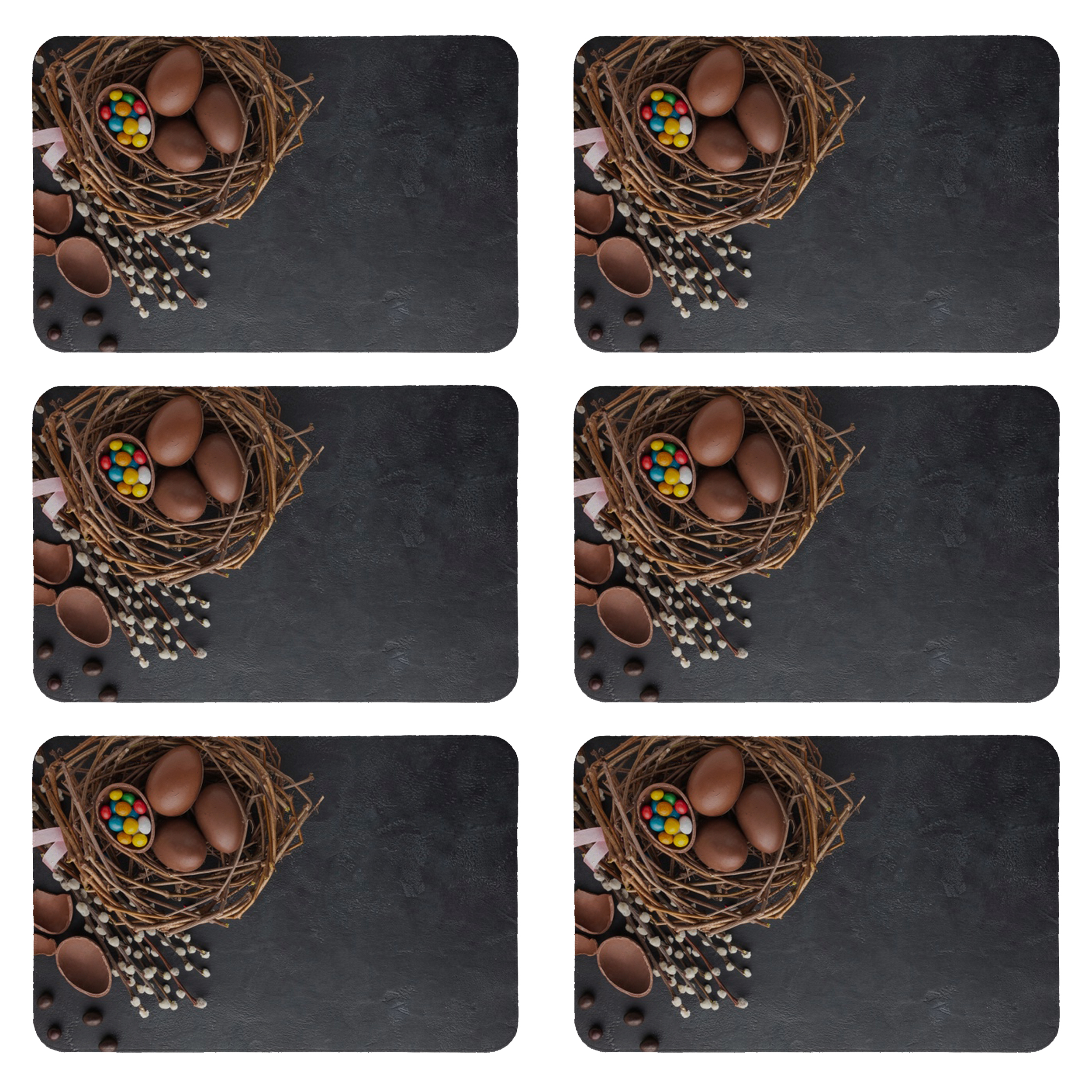 زیربشقابی طرح شکلات کد 8131 بسته 6 عددی