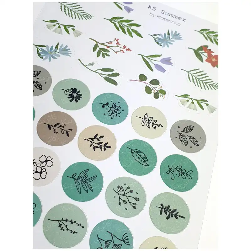 برچسب کاترینکا طرح برش خورده بولت ژورنال و اسکرپ بوک مدل A5 Summer