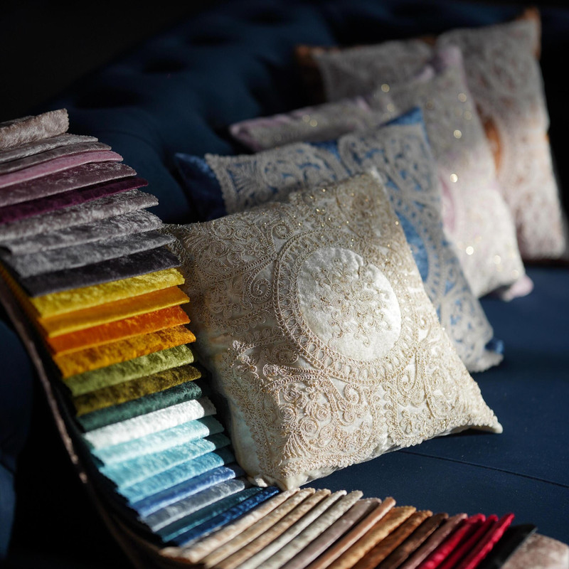 کاور کوسن طرح چهار پر سایز 42x42 سانتی متر مجموعه ۲ عددی