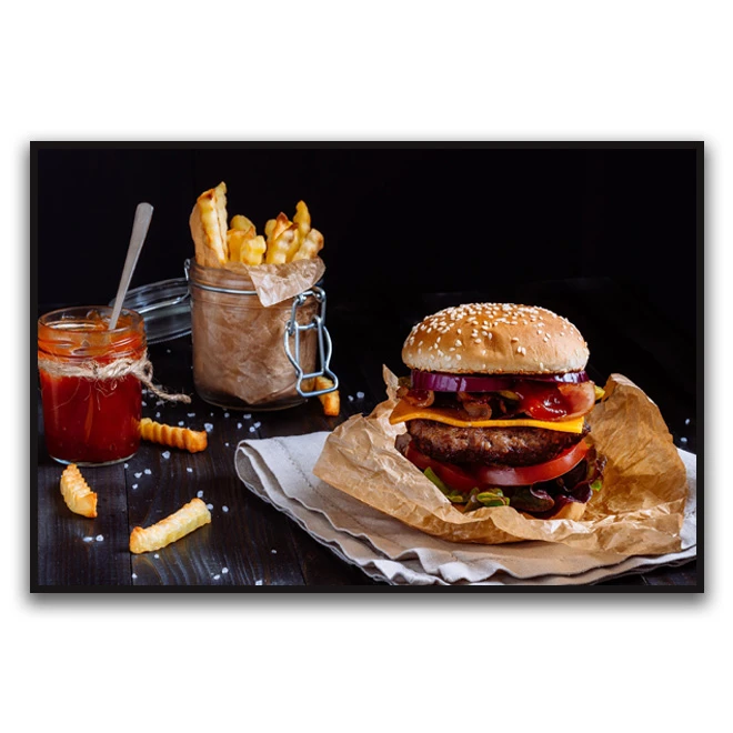 تابلو نوری بکلیت طرح فست فودی برگر مدل B-D1122