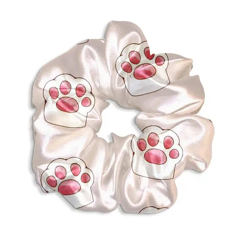 کش مو زنانه مدل اسکرانچی کیوت SCH093 طرح پنجه گربه