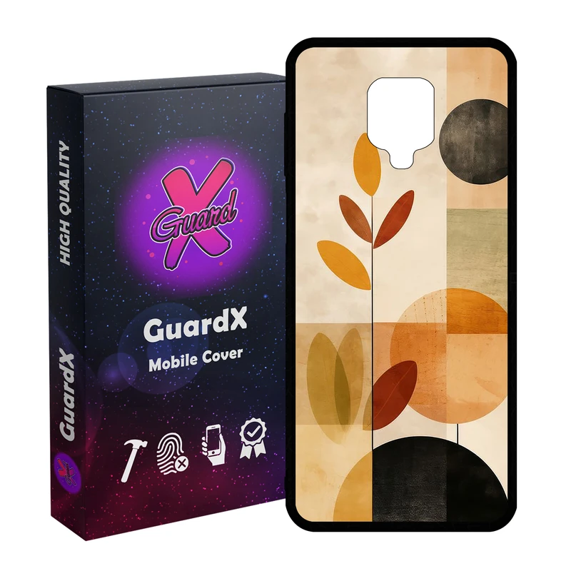 کاور گارد ایکس طرح برگ مدل Glass10809 مناسب برای گوشی موبایل شیائومی Redmi Note9 Pro/Note 9 Pro Max/Redmi Note 9S/MI Poco M2 Pro