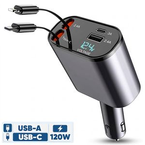 شارژر فندکی 120 وات مدل 4IN1