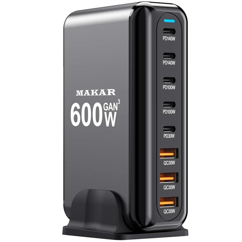 شارژر رومیزی 600 وات هشت پورت ماکار مدل 600W-Desktop