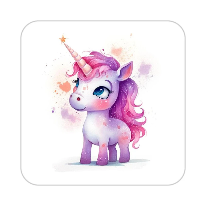 زیر لیوانی کاکتی طرح اسب تک شاخ و یونیکورن مدل mp30623