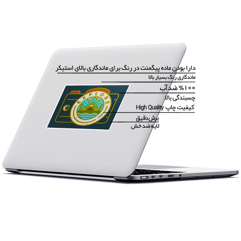 استیکر لپ تاپ ماسا دیزاین طرح دوربین مدل STK1133