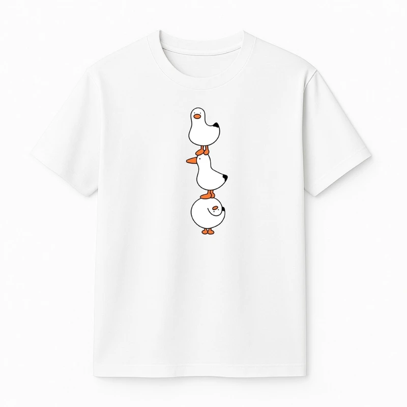 تی‌شرت آستین کوتاه پسرانه مدل اردک های بامزه کد v3 